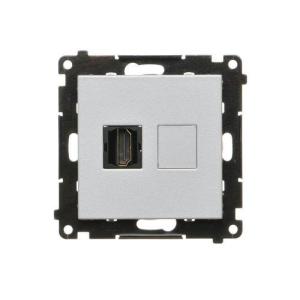 Simon 55 Gniazdo HDMI (moduł) Aluminium mat TGHDMI.01/143