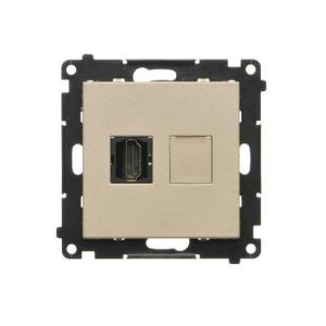 Simon 55 Gniazdo HDMI (moduł) Szampański mat TGHDMI.01/144