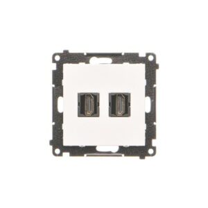 Simon 55 Gniazdo HDMI podwójne (moduł) Biały mat TGHDMI2.01/111