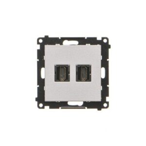 Simon 55 Gniazdo HDMI podwójne (moduł) Aluminium mat TGHDMI2.01/143