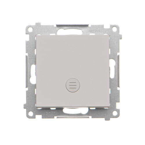 Simon 55 Przycisk pojedynczy zwierny z podświetleniem LED (moduł) 10 AX, 250 V~, szybkozłącza Jasnoszary mat TP1L.01/114