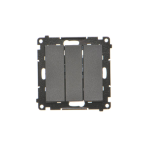 Simon 55 Przycisk potrójny z podświetleniem LED (moduł) 10 AX, 250 V~, szybkozłącza Czarny mat TP31L.01/149