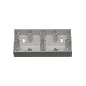 Simon 55 Puszka natynkowa narożna 2-krotna do ramek LINE/DUO Aluminium mat TPNR2/143