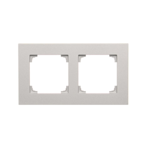 Simon 55 Ramka 2-krotna LINE Aluminium mat TR2/143