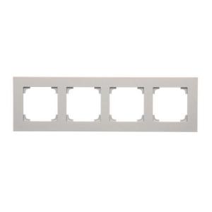 Simon 55 Ramka 4-krotna LINE Aluminium mat TR4/143
