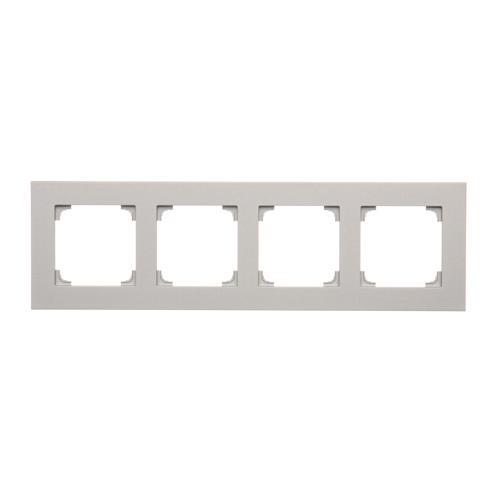 Simon 55 Ramka 4-krotna LINE Aluminium mat TR4/143