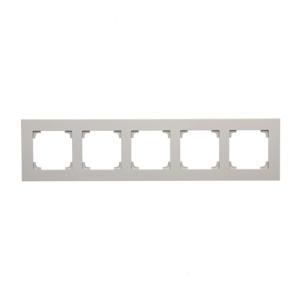 Simon 55 Ramka 5-krotna LINE Aluminium mat TR5/143