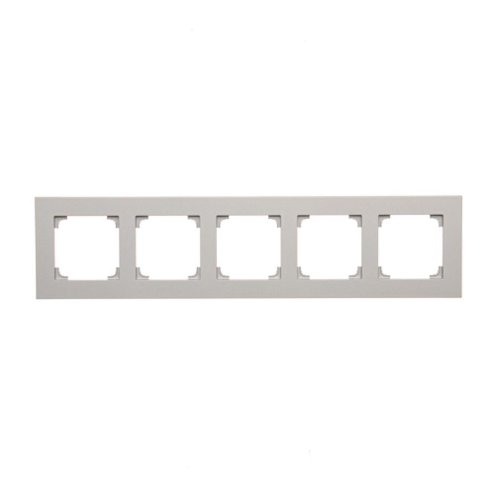 Simon 55 Ramka 5-krotna LINE Aluminium mat TR5/143