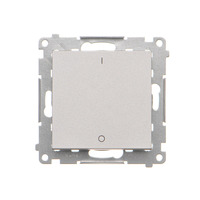 Simon 55 Łącznik dwubiegunowy (moduł) 10 AX, 250 V~, szybkozłącza Aluminium mat TW2.01/143