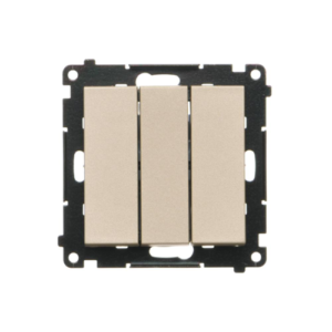 Simon 55 Łącznik potrójny (moduł) 10 AX, 250 V~, szybkozłącza Szampański mat TW31.01/144