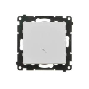 Simon 55 Łącznik schodowy (moduł) 10 AX, 250 V~, szybkozłącza Jasnoszary mat TW6.01/114