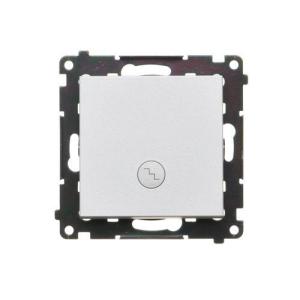 Simon 55 Łącznik schodowy z podświetleniem LED podśw. jak w łączniku pojedynczym (moduł) szybkozłącza Aluminium mat TW6L.01/143