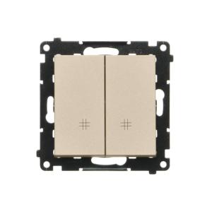 Simon 55 Łącznik krzyżowy podwójny (moduł) 10 AX, 250 V~, szybkozłącza Szampański mat TW7/2.01/144