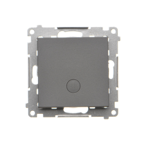 Simon 55 Łącznik krzyżowy z podświetleniem LED – piktogram schody (moduł) 10 AX, 250 V~, szybkozłącza Grafitowy mat TW7L.01/116