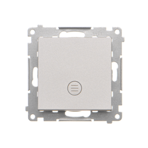 Simon 55 Łącznik krzyżowy z podświetleniem LED – piktogram schody (moduł) 10 AX, 250 V~, szybkozłącza Aluminium mat TW7L.01/143