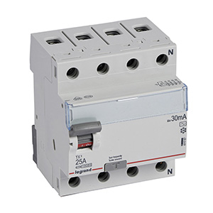 Wyłącznik różnicowoprądowy 4P 25A 0,03A typ AC P304 TX3 411707