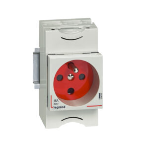 Gniazdo modułowe serwisowe 2P+Z 10/16A z osłoną na szynę G382 004282
